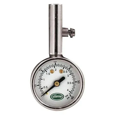 Slime Slime 20048 Dial Tire Gauge 5-60 PSI Silver — product photo