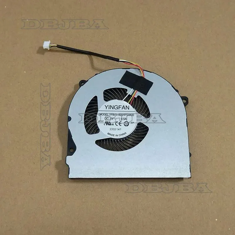 Small black laptop cooling fan with wire connector