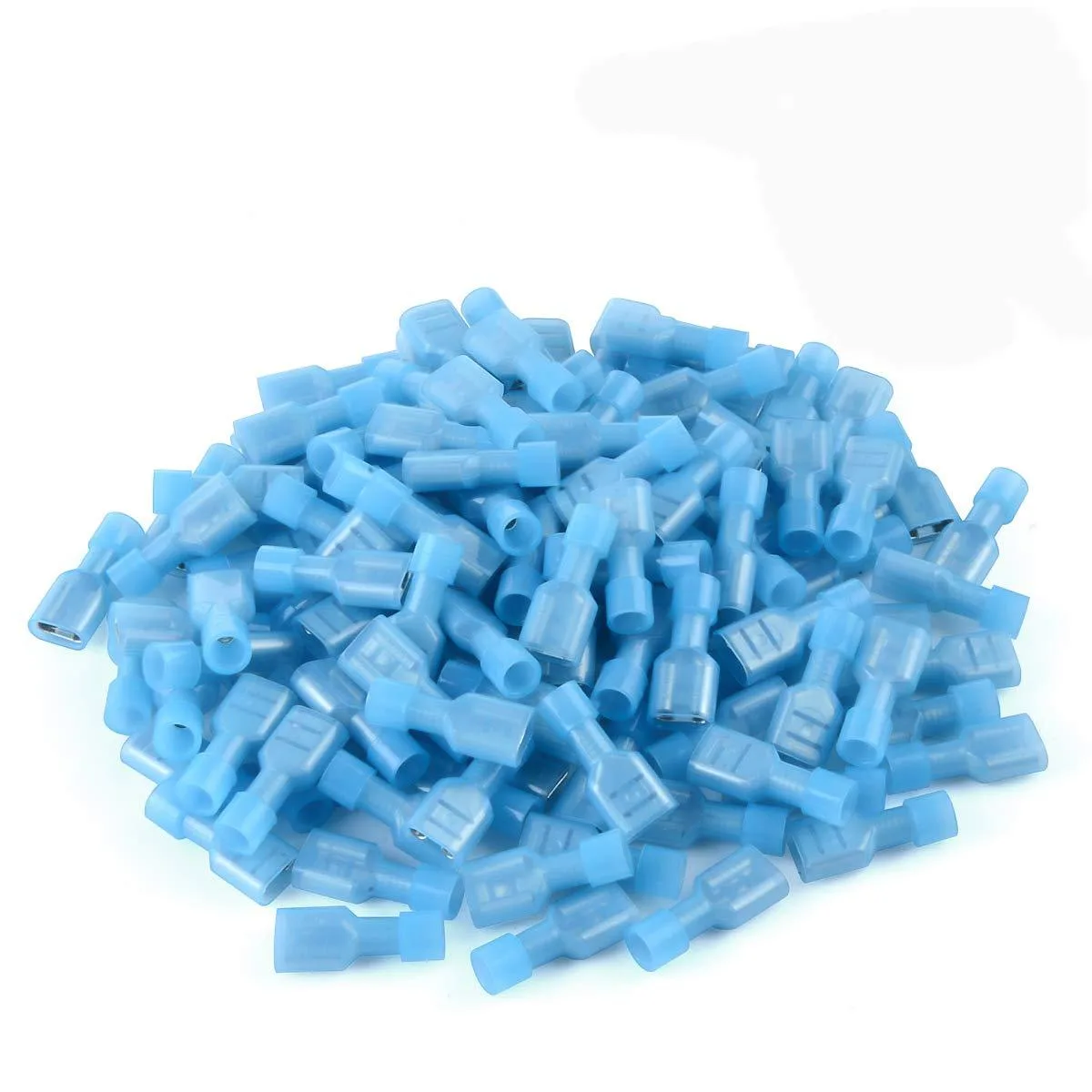  Blue Nylon Female Spade Connectors 16-14 AWG 100 Pcs — product photo