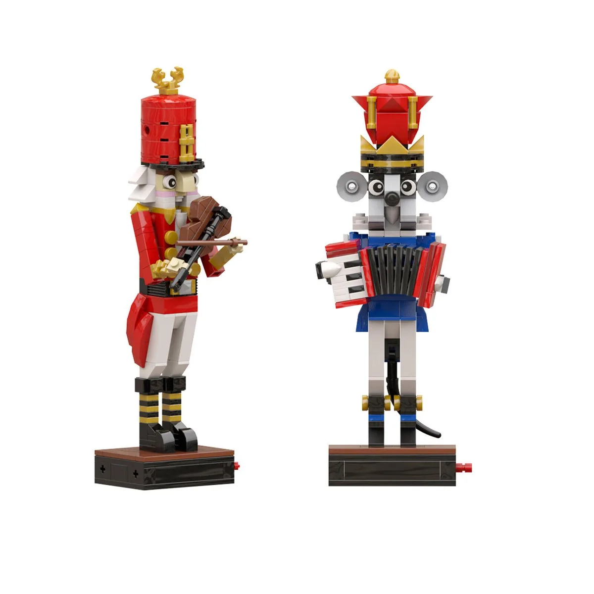 ZITIANYOUBUILD ZITIANYOUBUILD Soldier Playing Violin &amp; King Mouse Playing Organ 386 Pieces MOC Educational Building Set — product photo