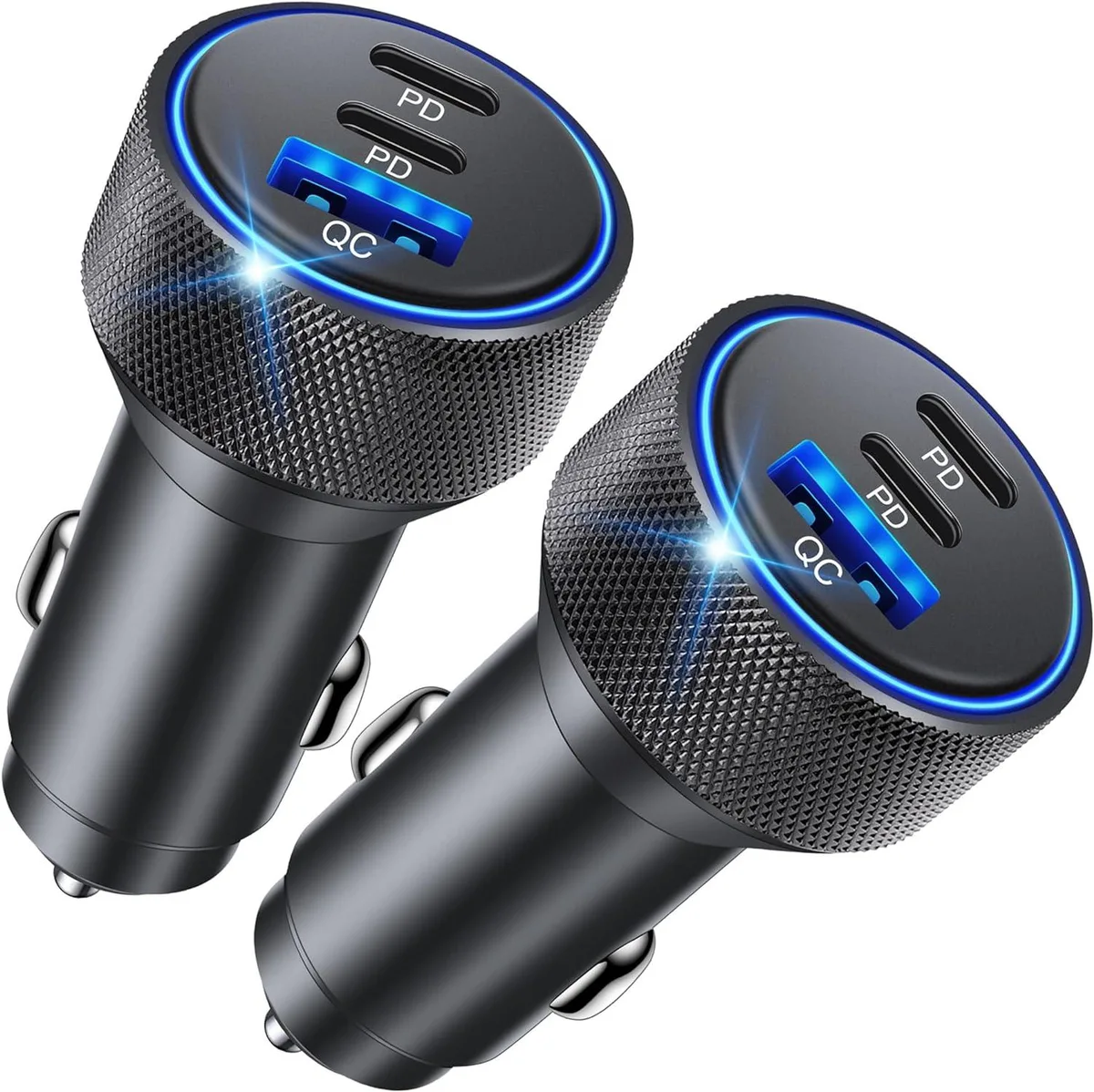 lelisten lelisten 2Pack 3-Port 67W Dual USB-C &amp; USB-A Car Charger — product photo