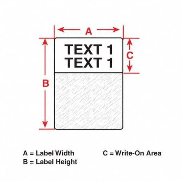 Brady Brady PTL-109-427 1.500" x 4" White/Translucent Vinyl Label — product photo