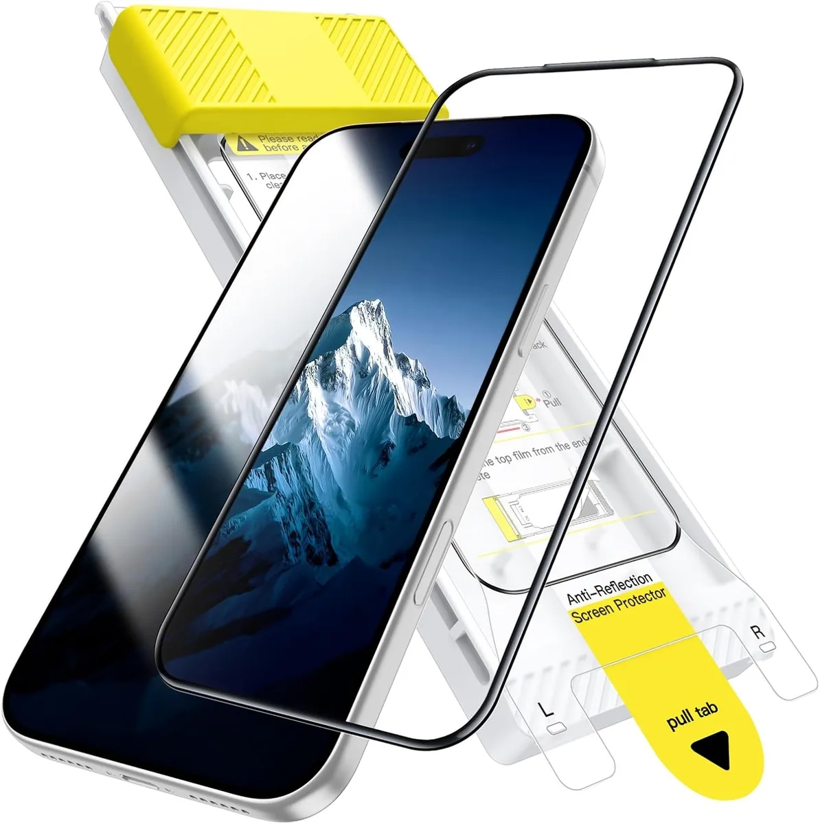 Clear tempered glass screen protector for iPhone 17 Pro Max 6.9-inch display