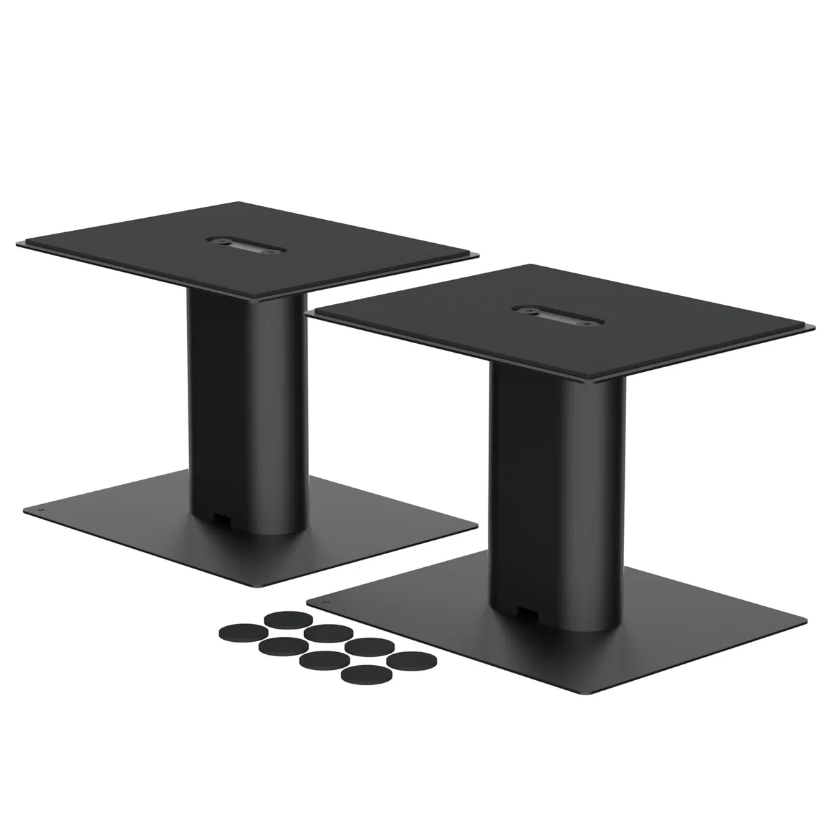 Suptek Universal Desktop Speaker Stands Pair 6.1" Tall Black SDM003MB — product photo