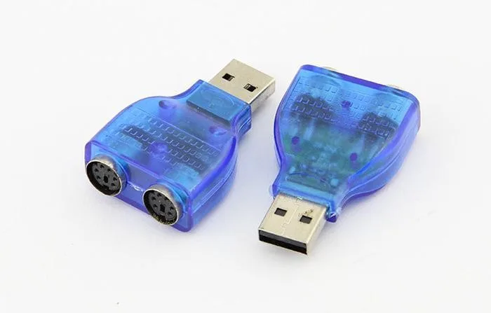 TeKit TeKit NTCR100135W USB male to 2 PS/2 female Y splitter 2-pack blue 10g — product photo