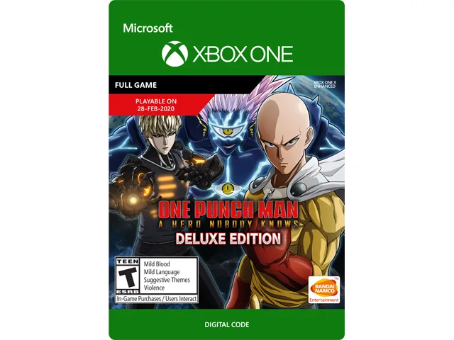 Bandai Namco Entertainment America Inc Bandai Namco G3Q-00872 ONE PUNCH MAN Deluxe Edition Xbox One downloadable game — product photo