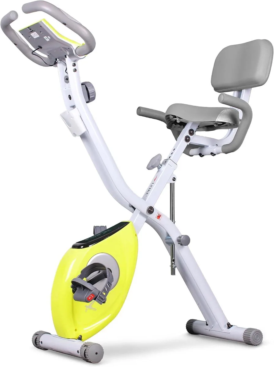 TAURKENAM TAURKENAM 2-in-1 Folding Exercise Bike 10-Level Magnetic Resistance — product photo