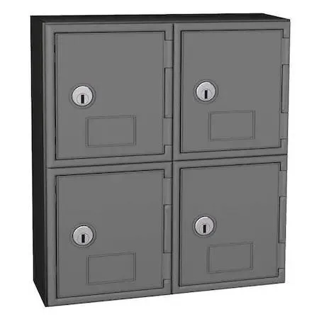 United Visual Products United Visual Products UVQ1050 cell phone locker 4 compartments 12 in wide 13 1/2 in high — product photo