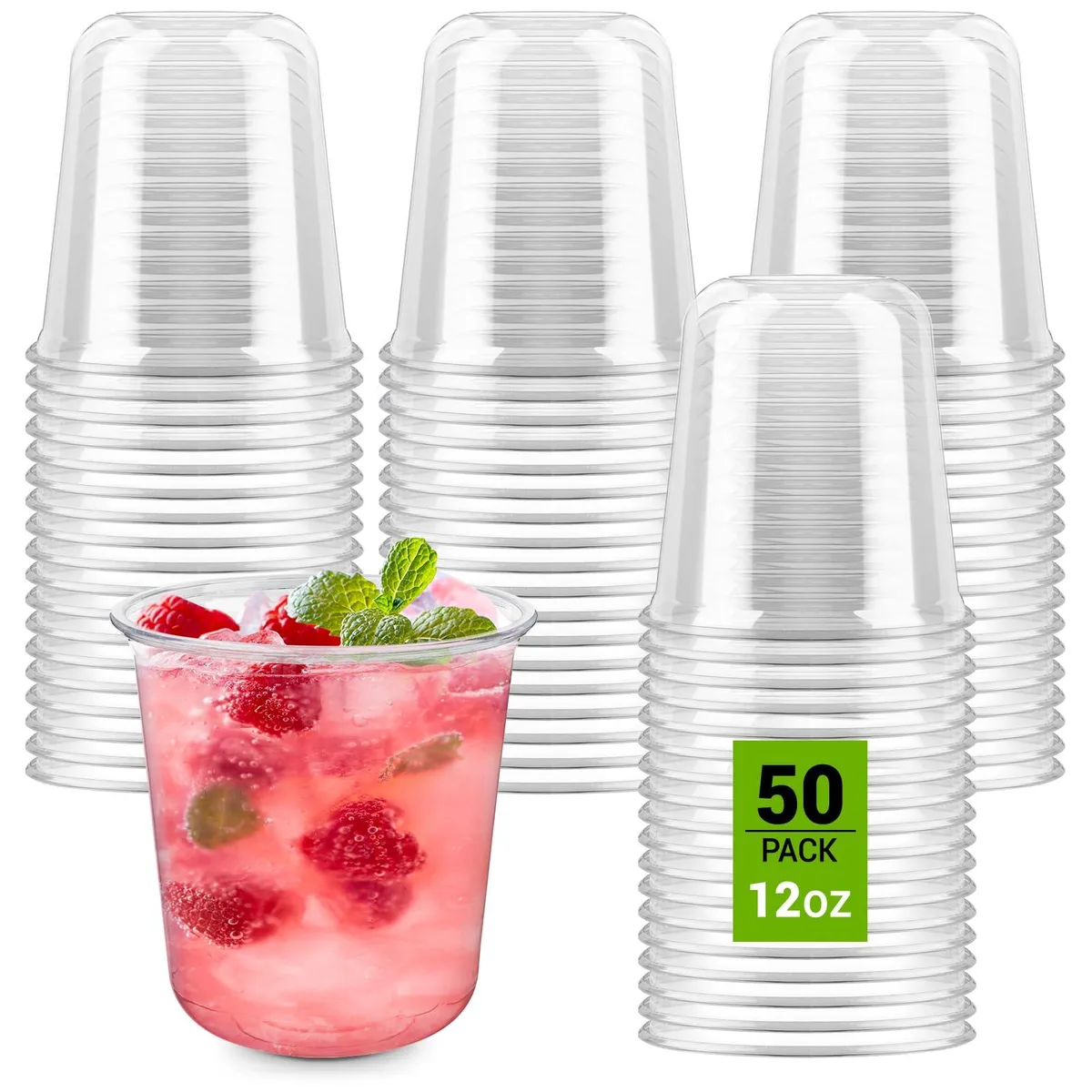  American Weigh Disposable Drinking Cup 12 oz 50 Pcs Clear — product photo