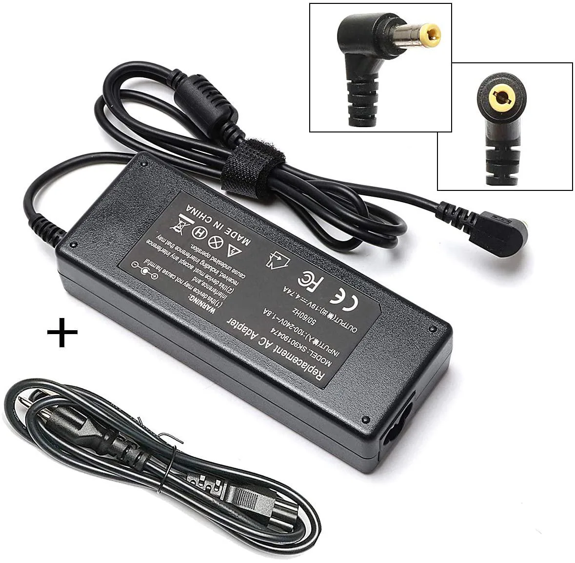 myVolts myVolts 90W AC Adapter 19V 4.74A 5.5×2.5mm for Toshiba Satellite — product photo