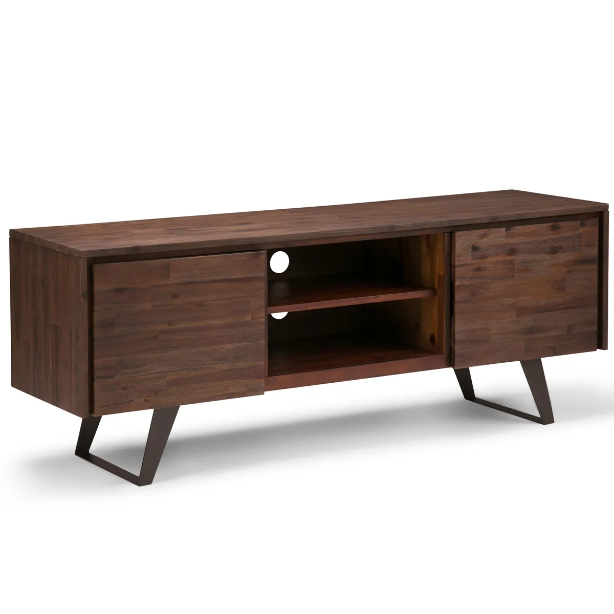 tuphen tuphen Lowry TV Media Stand Distressed Charcoal Brown 63W 24H 17D 70in — product photo