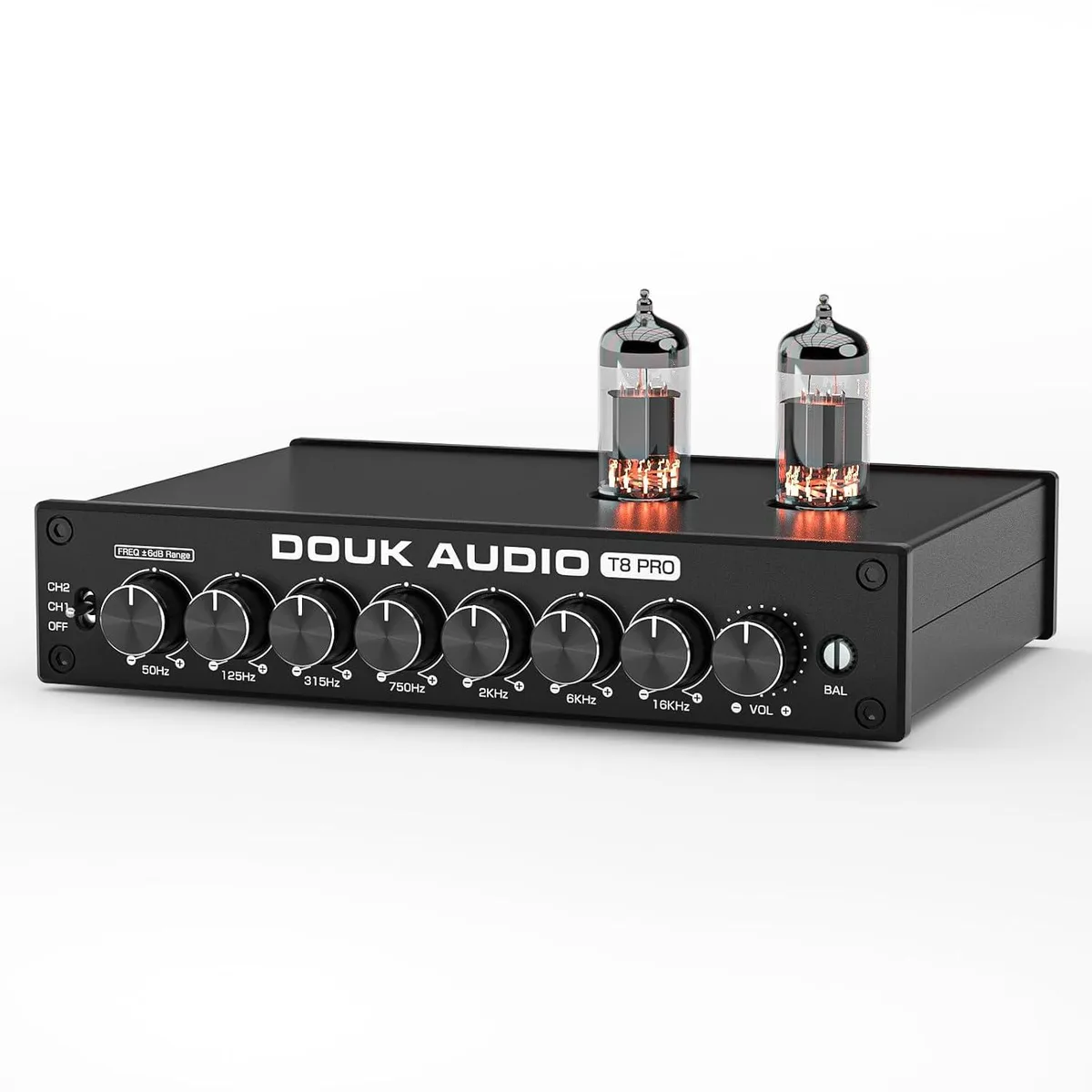 LORDWORLD LORDWORLD T8 PRO Black 7-Band Vacuum Tube Preamp — product photo
