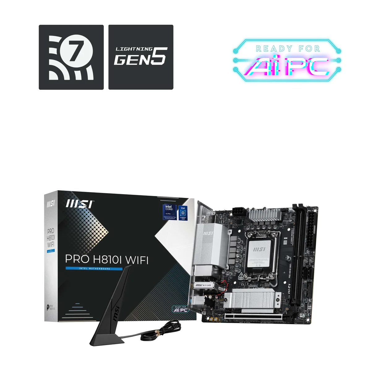 MSI MSI PRO H810I WIFI Intel motherboard — fotografie produktu