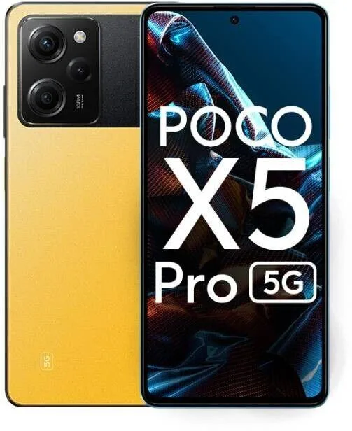 Mi Mi Poco X5 Pro 5G 6.67" 8/256GB Yellow cell phones - unlocked — product photo
