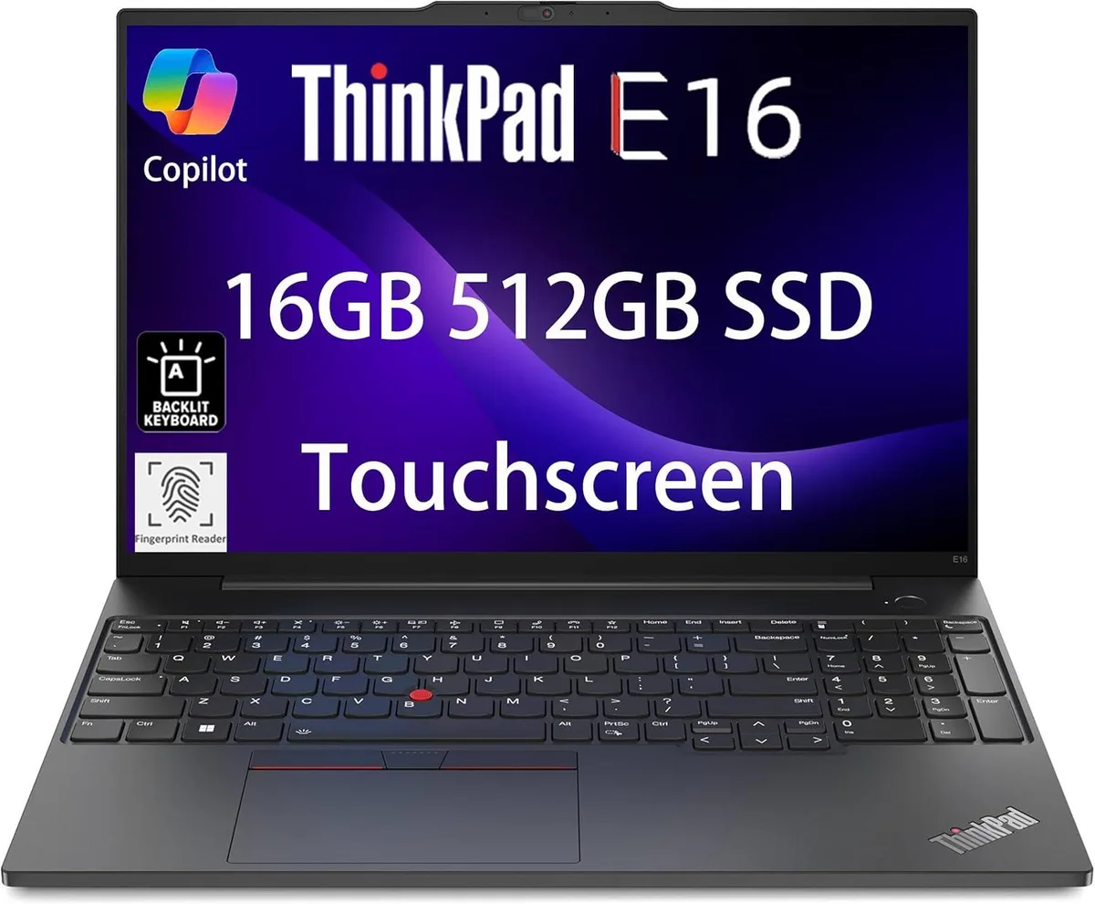 Lenovo Lenovo ThinkPad E16 custom laptop 16.0" touchscreen AMD Ryzen 5 7530U 16GB 512GB — product photo