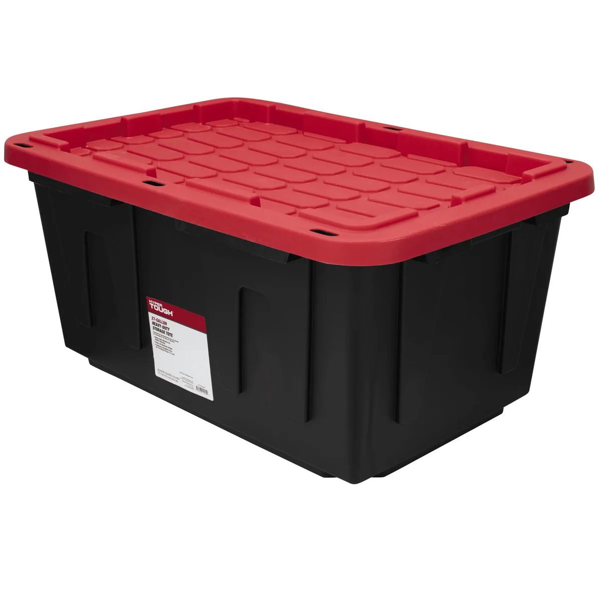 Hyper Tough Hyper Tough 27 Gallon Storage Bin Black Red Snap Lid — product photo