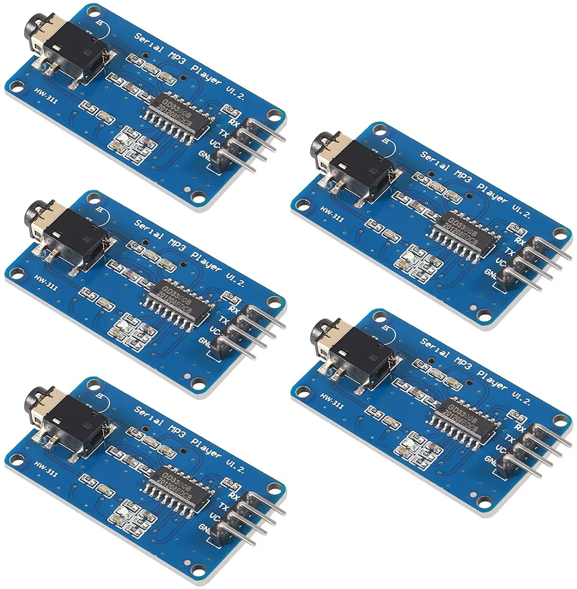 NuoTo NuoTo YX5300 UART MP3 module 5-pack barebone mini PC — product photo