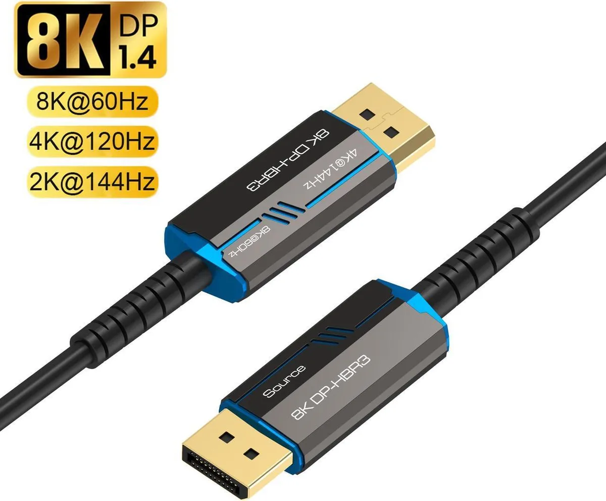 Aomoproing Aomoproing 8K 4K DisplayPort 1.4 HBR3 Optical Fiber Cable 5m 16ft — product photo
