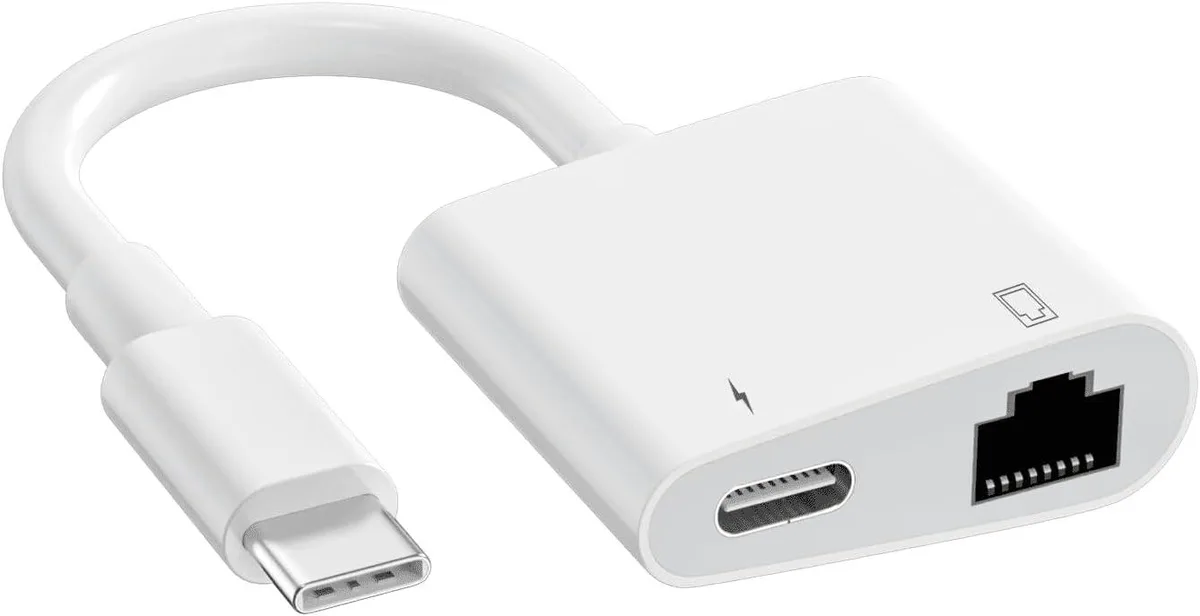 KINGARD KINGARD 2-in-1 USB-C Ethernet Adapter with Charge Port — product photo