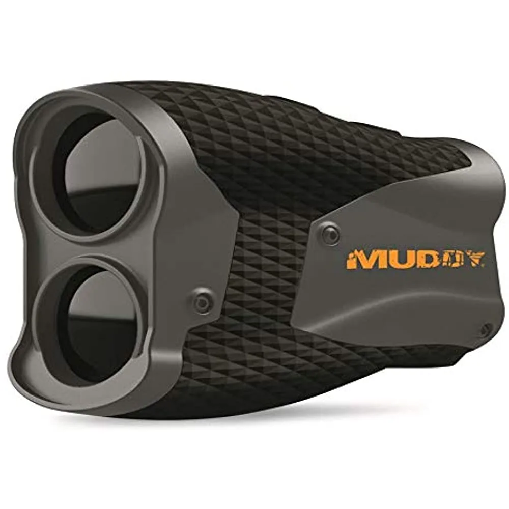 Compact black rangefinder with textured grip and lens housing
