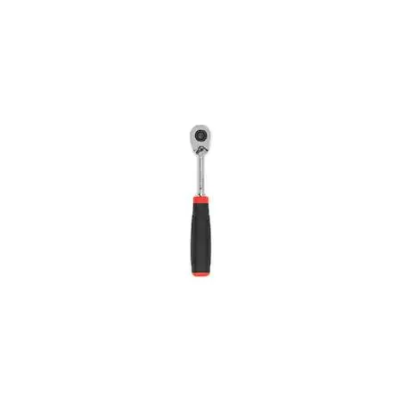 TEKTON 1/4 inch drive 6 inch quick-release ratchet, chrome finish, comfort grip