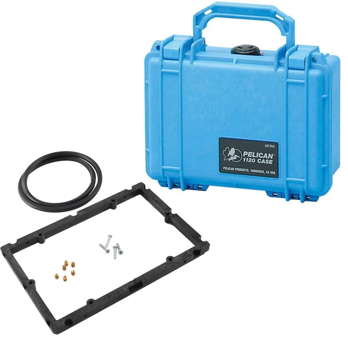 Pelican Products, Inc. Pelican 1120 Watertight Hard Case with Foam Insert, Blue, Panel Frame Kit — product photo