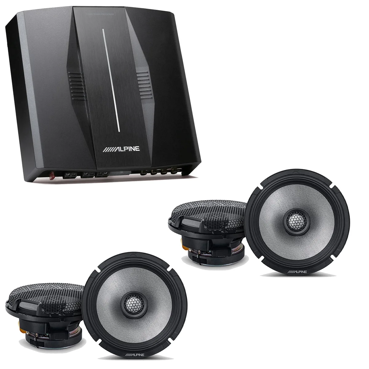 Alpine Alpine PXE-C80-88 OPTIM8 8-Channel Amplifier with 2x R2-S65 6.5" Speakers — product photo