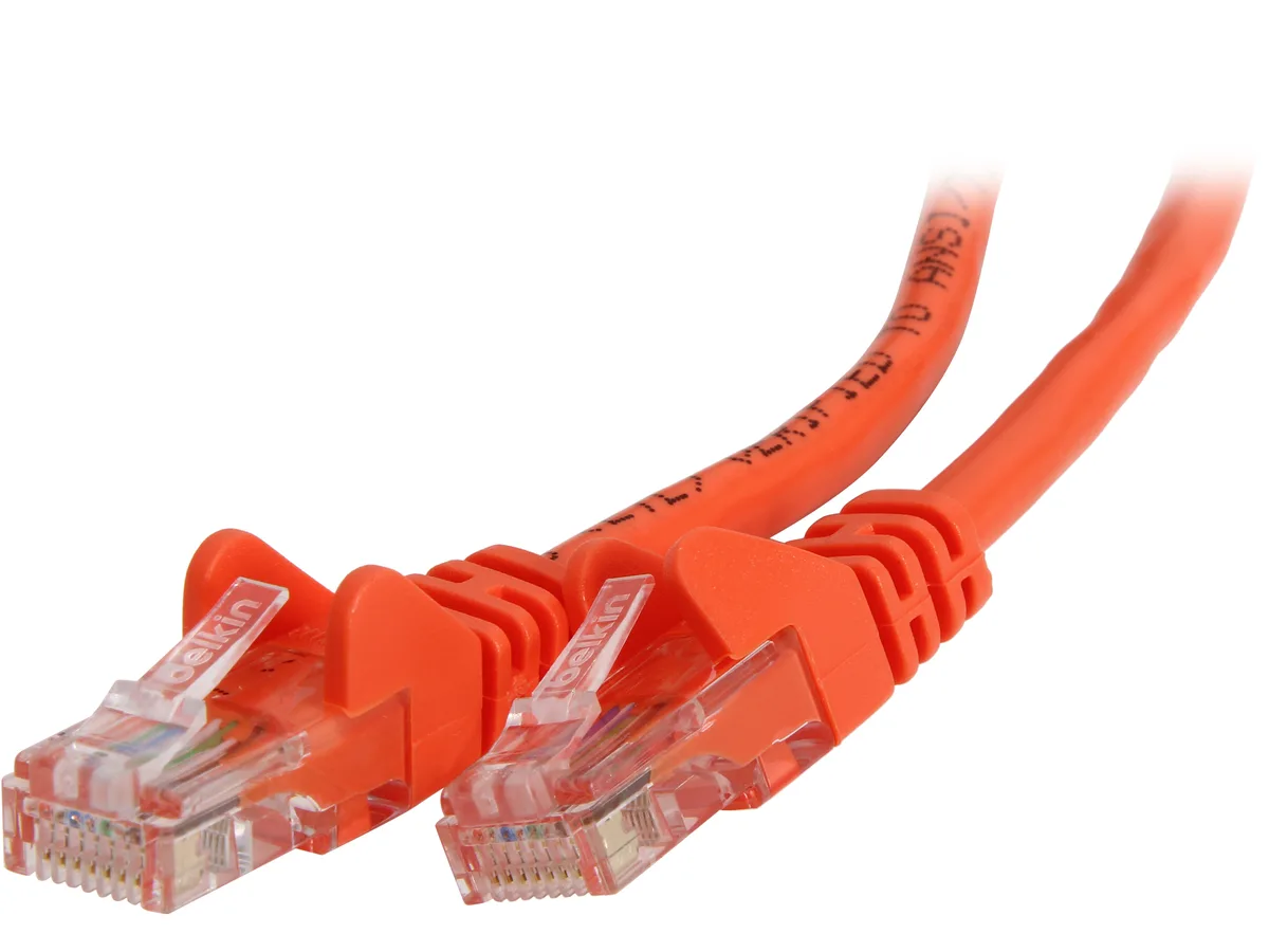 Belkin Belkin A3L791-07-ORG-S 7 ft Cat5e network ethernet cable — product photo