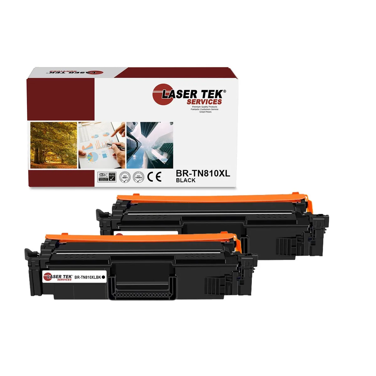Laser Tek Services Laser Tek Services TN-810XL Black Toner Cartridge 2PK 12000 Pages — product photo
