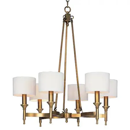 Maxim Maxim Fairmont 6-Light 30" Chandelier Natural Aged Brass 22375 — product photo