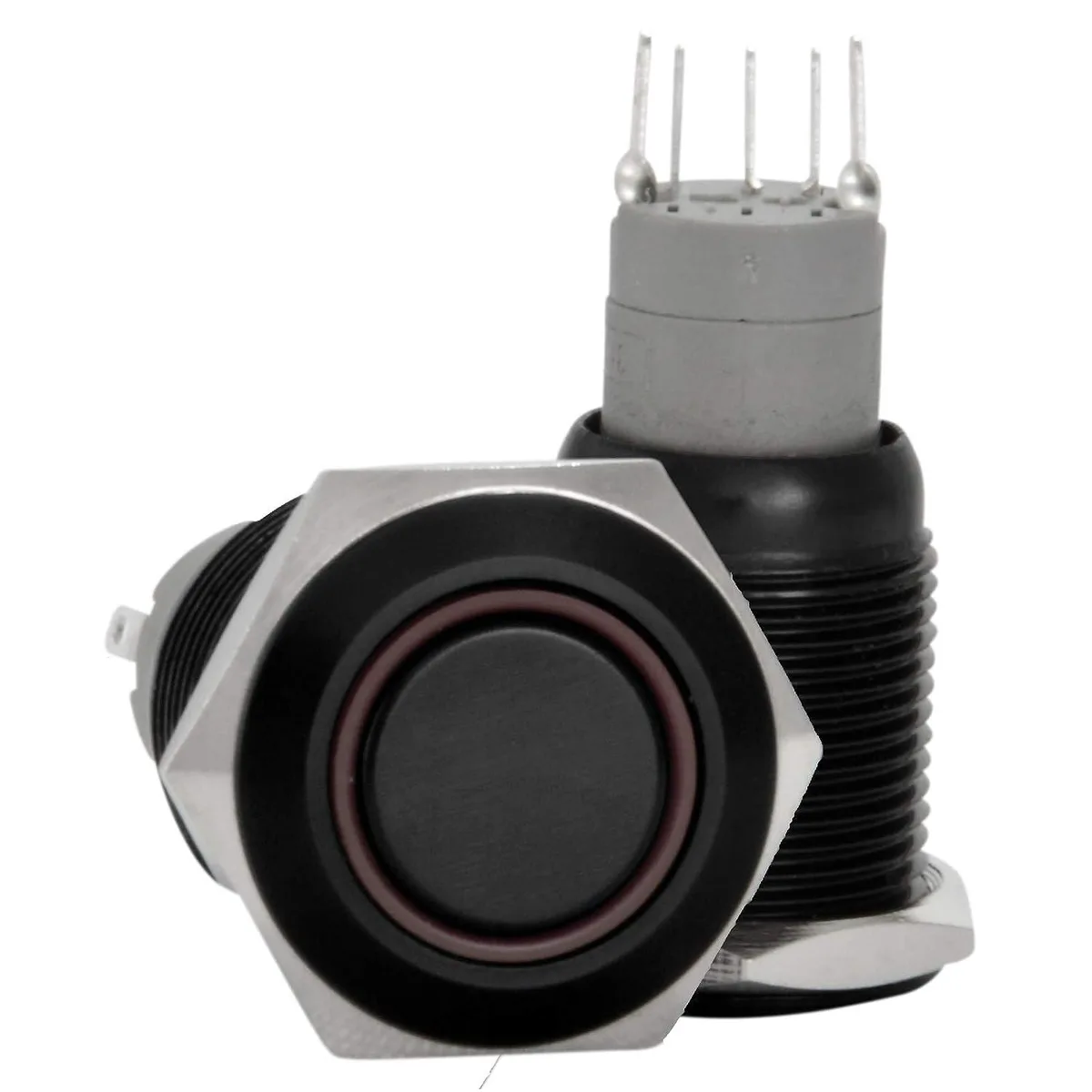 JacobsParts Inc. JacobsParts Inc. LTCH-N3-RED 16mm Latching Push Button Disconnect 12V Red LED IP67 — product photo