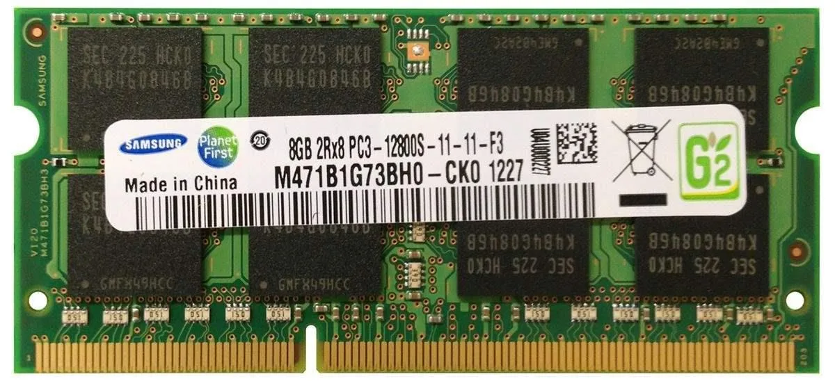 SAMSUNG SAMSUNG 8GB DDR3 1600 PC3-12800 204-Pin SoDIMM M471B1G73BH0-CK0 — product photo