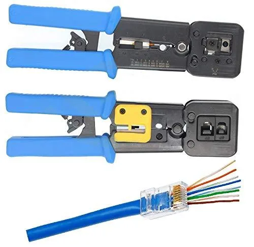  All-in-One Crimper RJ11 RJ12 RJ45 Pass-Through Black — product photo