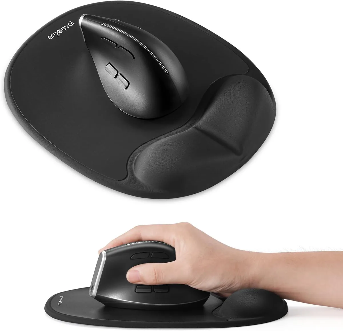 BAOFENG BAOFENG Ergonomic Mouse Pad Jet Black — product photo