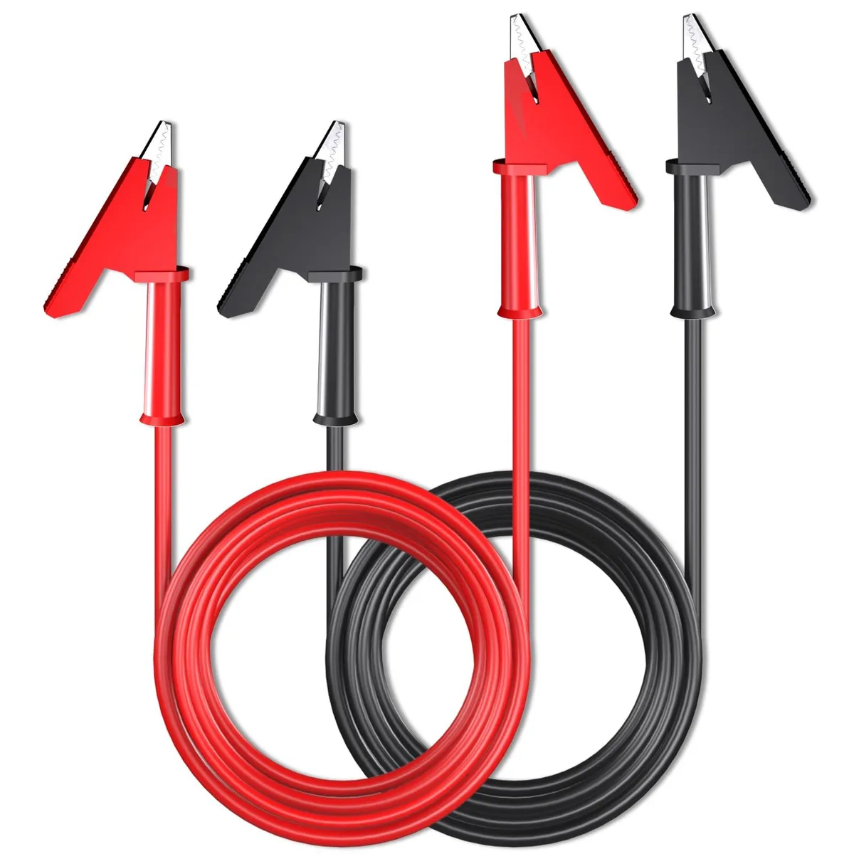 KEHIPI KEHIPI Alligator Clips Electrical Test Leads 10ft 1000V 15A Red Black — product photo