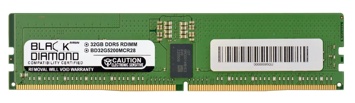 Black Diamond Memory Black Diamond Memory BD32G5200MCR28 32GB DDR5 5200 ECC Registered memory upgrade — product photo