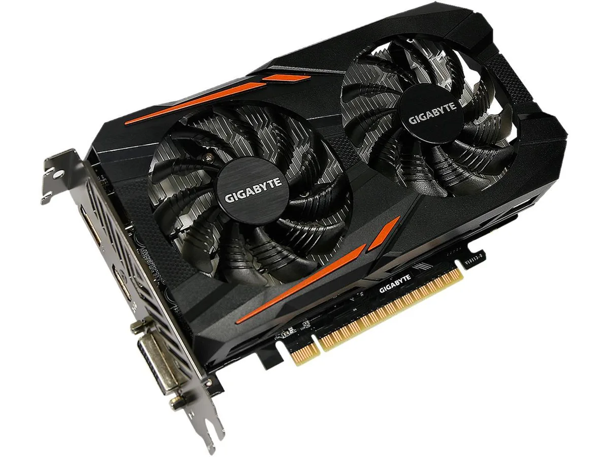 GIGABYTE GIGABYTE GeForce GTX 1050 Ti OC 4GB GDDR5 graphics card — product photo