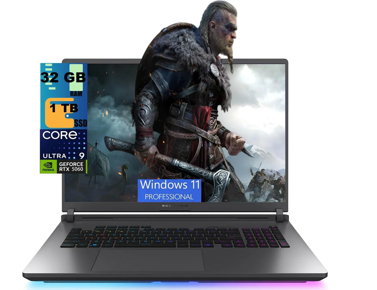 ASUS ASUS ROG Strix G18 gaming laptop 18" 2.5K 240Hz Ultra 9 275HX RTX 5060 32GB 1TB — product photo
