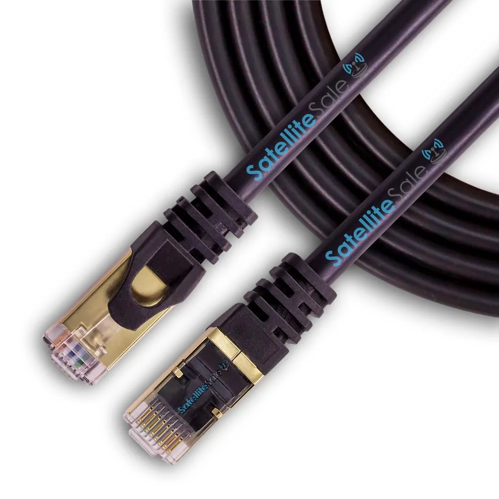 SatelliteSale SatelliteSale Cat-7 RJ45 Ethernet Cable 3 ft Black 600 MHz 10 Gbps — product photo