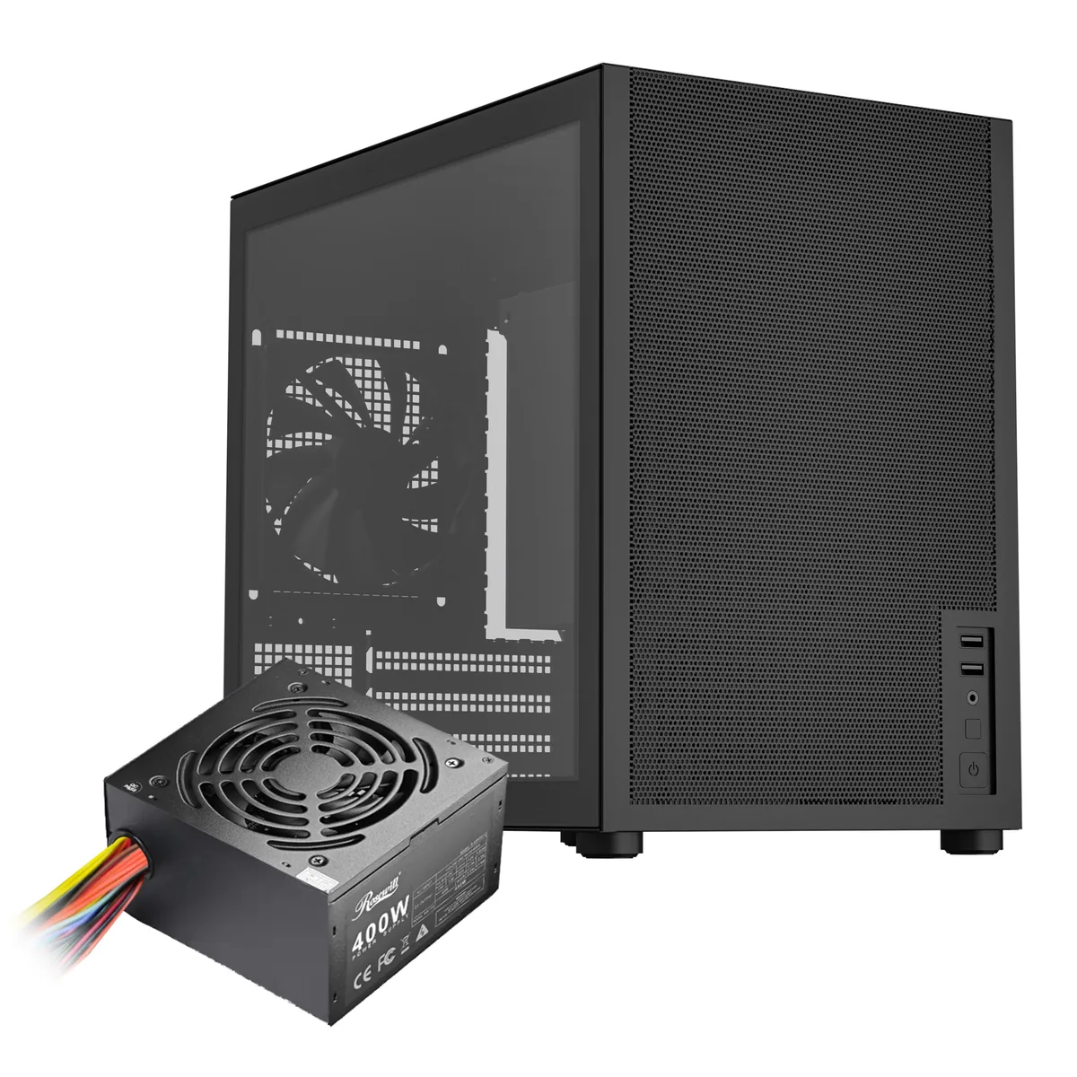 Rosewill Rosewill FBM-Z3-400 Micro ATX Mini Tower PC Case with 400W PSU — product photo