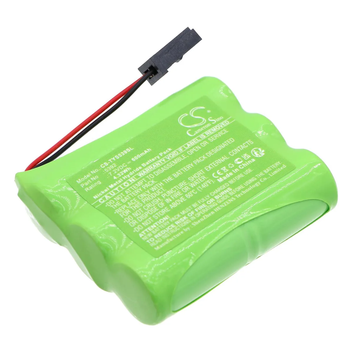  Cameron Sino 600mAh 7.2V Battery for Toyota 08192-44810/44811 Alarm Sounder PN 5392 — product photo