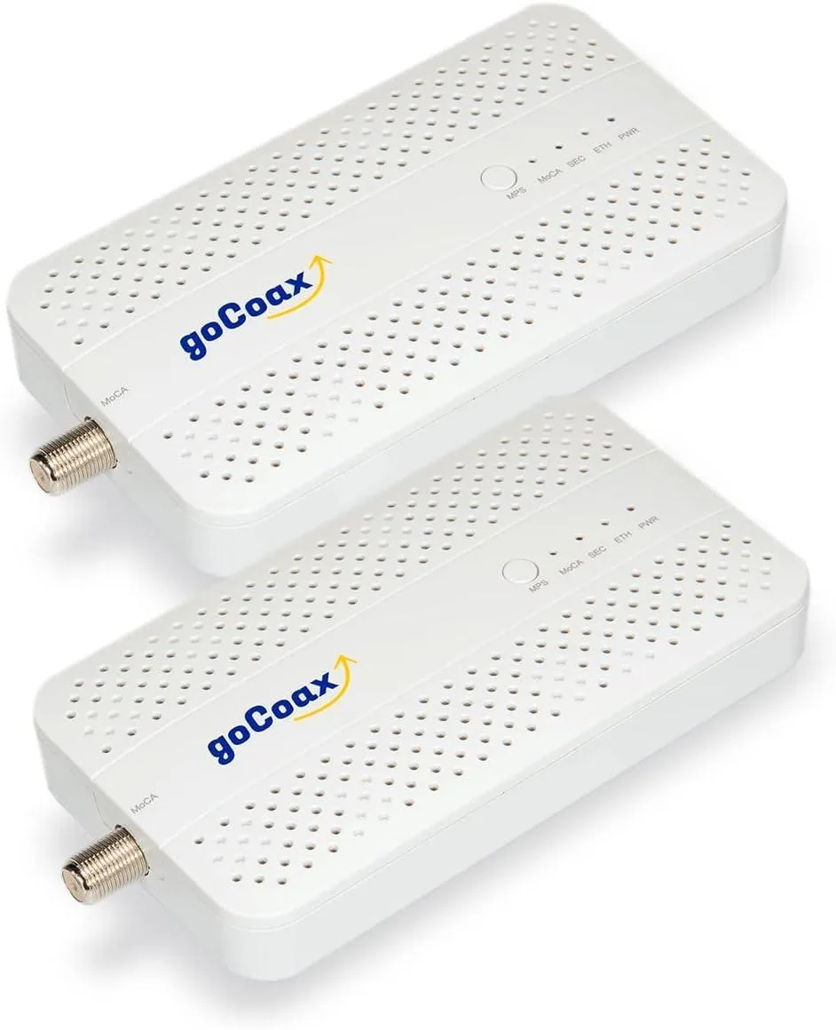 GCROWN GCROWN MoCA 2.5 Adapter 2.5GbE White 2-Pack MA2500D — product photo