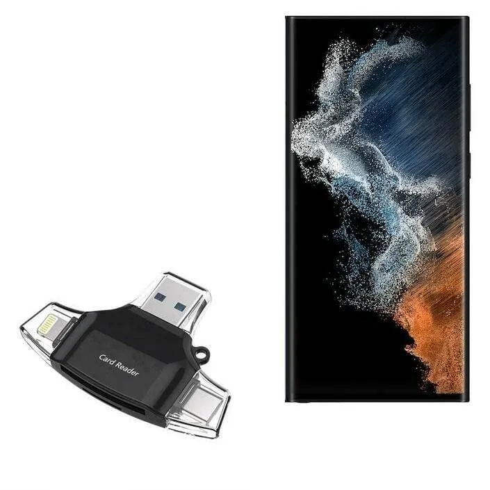 Boxwave Boxwave AllReader SD Card Reader 2 in 1 accessory Jet Black — product photo