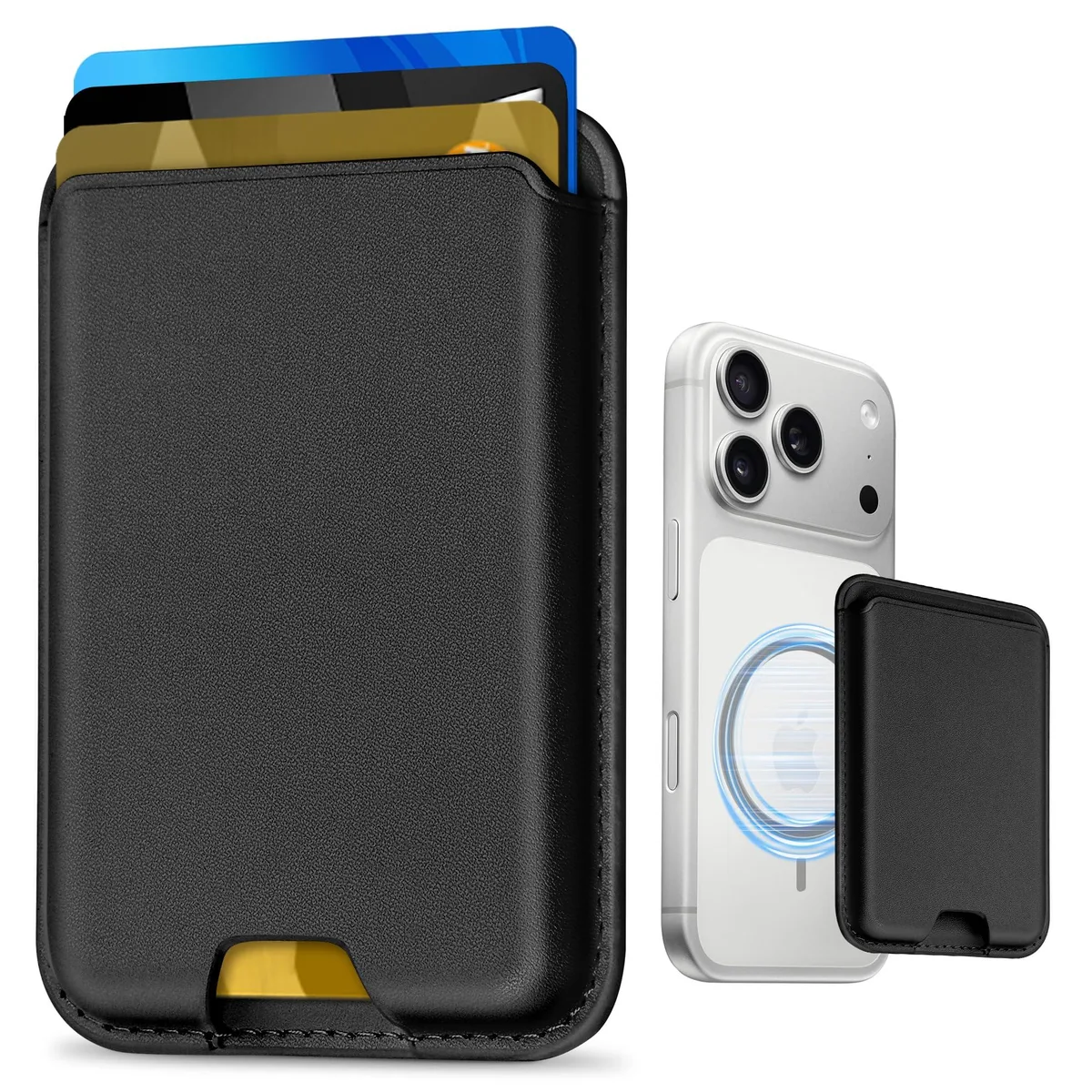 Viator Gear Magnetic Wallet iPhone 12/13/14/15/16/17 Black — product photo