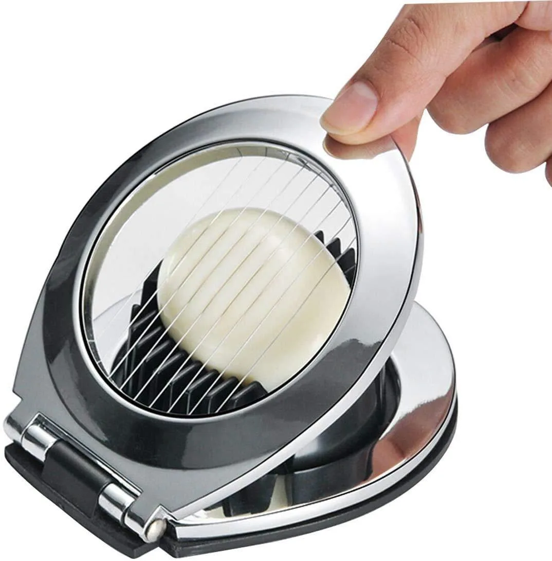 OlBuWa Egg Slicer ZM43-SRK2 Stainless Steel 3-Style Silver Black — product photo