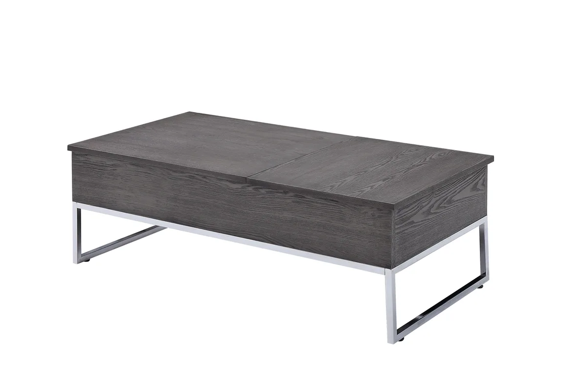 tuphen tuphen Grey Oak Chrome Coffee Table with Lift Top — product photo