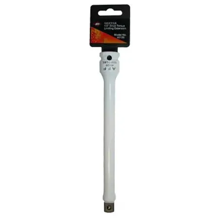 White 1/2-inch drive torque limiting extension with powder coat finish
