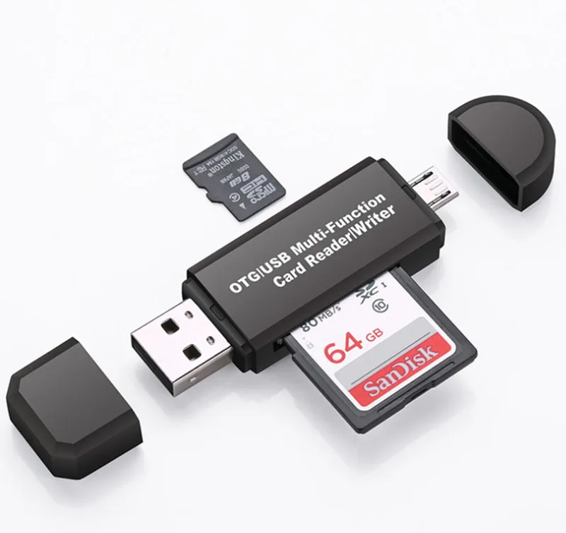 HANNORD HANNORD 2-in-1 Card Reader Micro USB OTG USB 2.0 Black 128GB — product photo