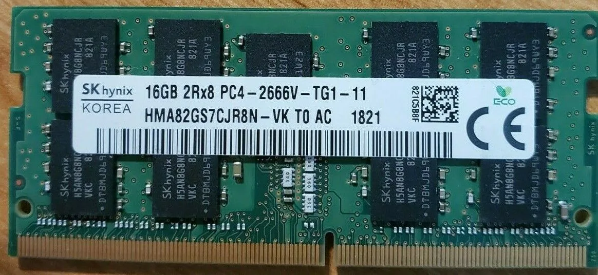 SK hynix SK hynix HMA82GS7CJR8N-VK 32GB (2×16GB) DDR4-2666 ECC SODIMM server RAM — product photo