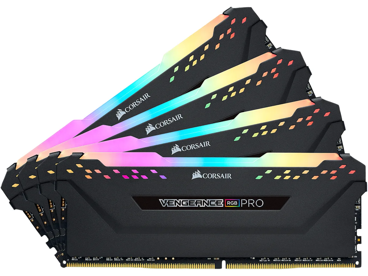 Corsair Corsair CMW64GX4M4C3466C16 Vengeance RGB Pro 64GB (4 x 16GB) DDR4 3466 CL16 desktop RAM — product photo